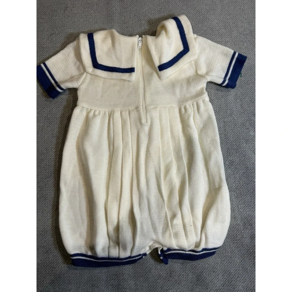 Vintage Fried Knit Children's Sailor Romper One Piece